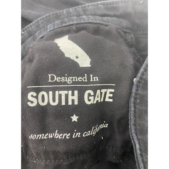 AG Adriano Goldschmied Stevie Ankle Slim Straight Raw Hem Jeans Black - Size 25 - Picture 11 of 12